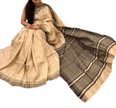 Tussar ghicha silk saree silkzon.in